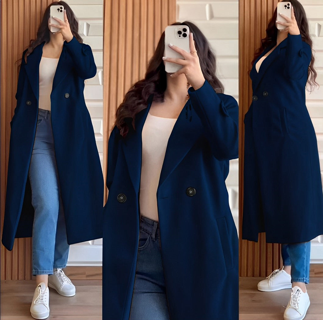 Wool Coat with Long Sleeves