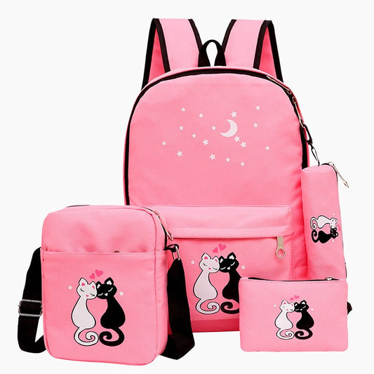4-Piece School Bag Set