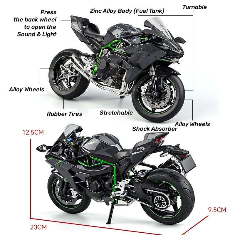 Racing Bike Toy – Metal & Plastic Motorbike
