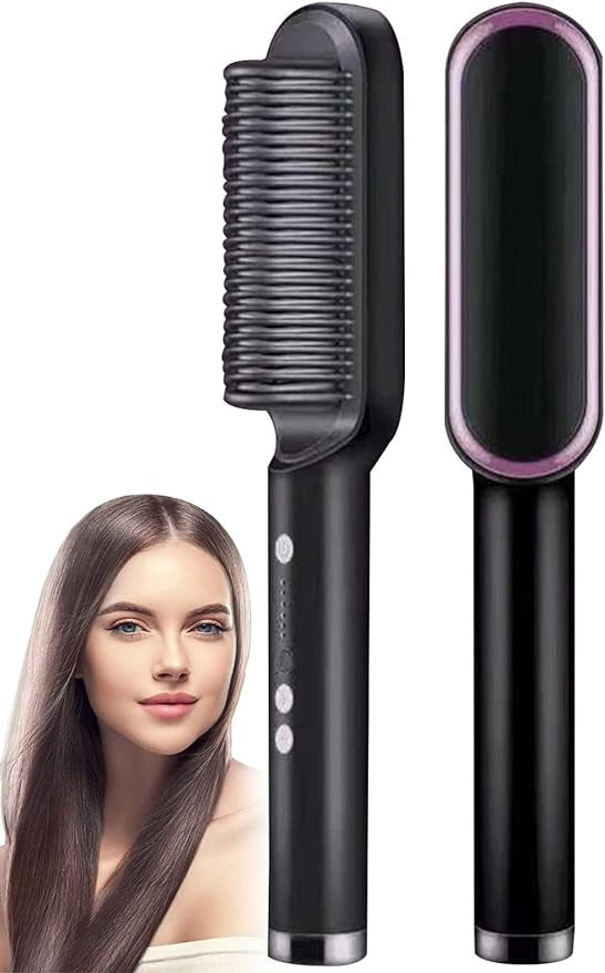 Electric Hair Straightening & Curling Comb/Brush