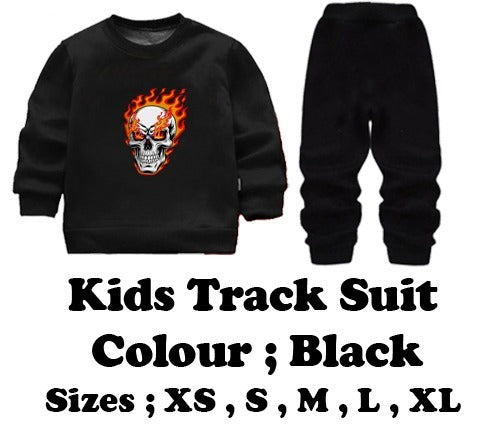 Black Printed Tracksuit Set